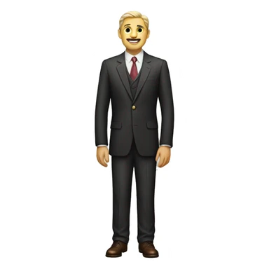 Rich man in full growth sticker