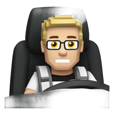 Steve from Minecraft driving a 2006 Chevy cobalt SS sticker