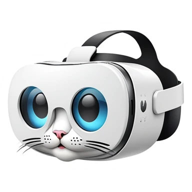 Apple Vision Pro 999 VR headset with cat logo on it  sticker