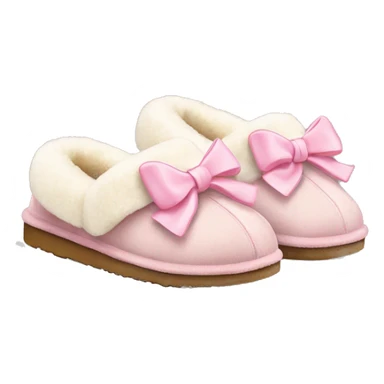 ugg slippers with light pink bows on the back sticker