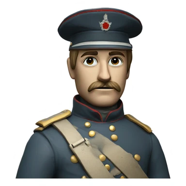 soldier in the Crimean War with a plaster cast on his arm sticker