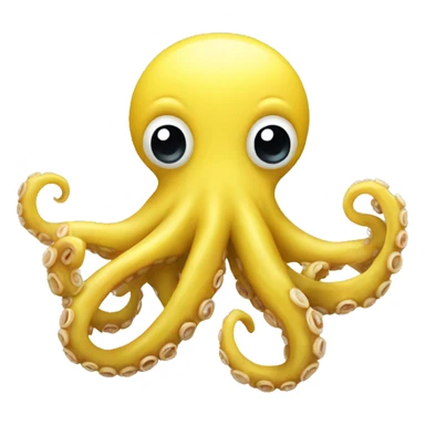 An octopus with the characteristics of a banana  sticker