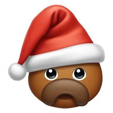 Poo with Santa hat sticker