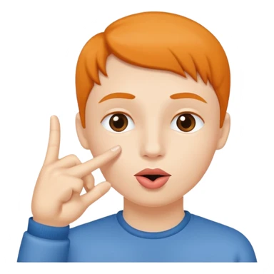 Solid White color Shh finger and hand emoji sticker