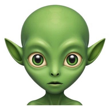 alien living in desert, just face  sticker