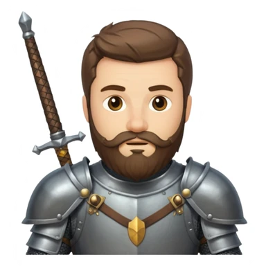 bearded knights men sticker