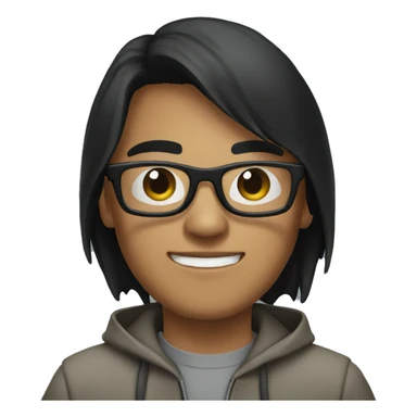 young men with dark glasses with short dark hair working on computer sticker