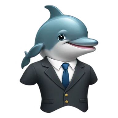 Dolphin in a suit sticker