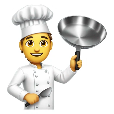 A chef flipping eggs  sticker