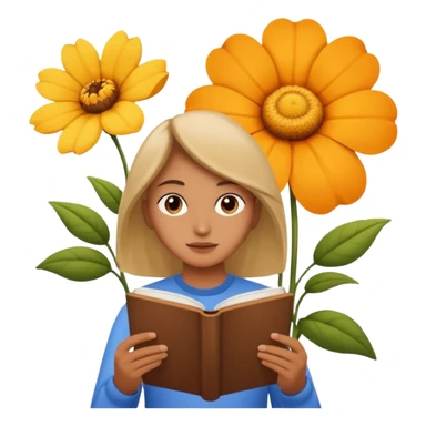 someone who's reading a panel to learn about a big tree/plant/flower sticker