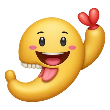 An emoji of the digestive system with a fun and playful design, including a happy face on the stomach. sticker