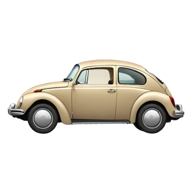 beige vw beetle  sticker