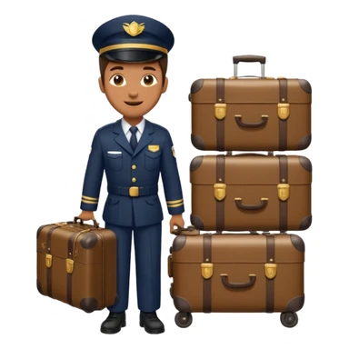 Porter with luggage,Train Crew. sticker