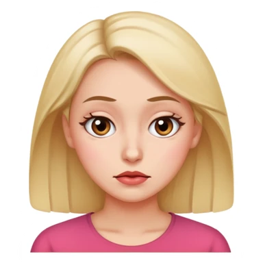 blushing& pretending to be uninterested by rolling eyes sticker