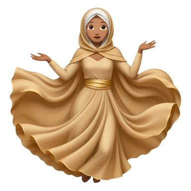 fully veiled woman dancing sticker