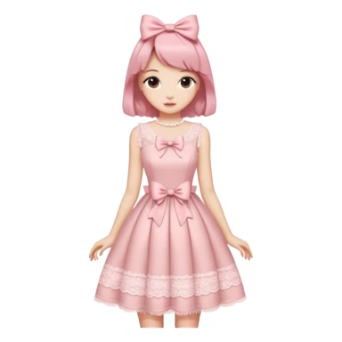 Coquette aesthetic pink sticker