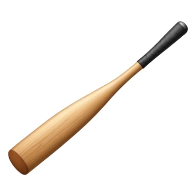 A piece of wood with a baseball bat sticker