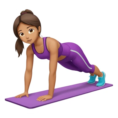 girl doing plank sticker