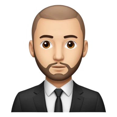 karim benzema in suit and tie, thinner face sticker