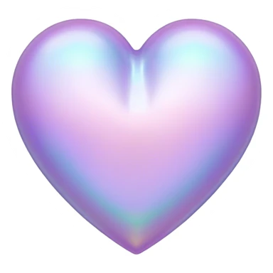 pastel lilac-colored iridescent heart sticker