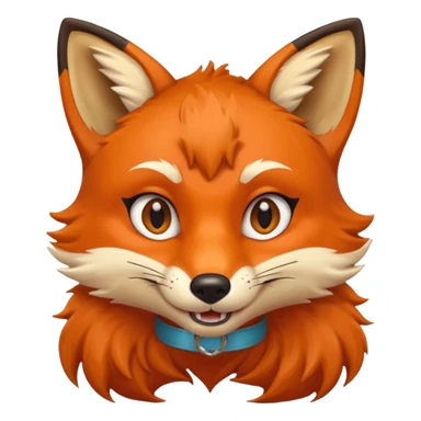 Female fox with bared teeth sticker