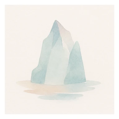 ice, watercolor art style sticker