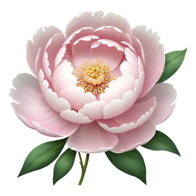 White and soft pink peony and peonies sticker