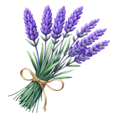 watercolor illustration of a lavender bundle with light brush strokes sticker