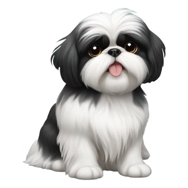 Black and white Shih tzu  sticker