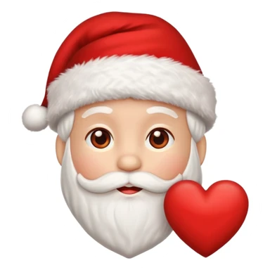 red heart in a santa hat no mustache or face just a red hart with santa hat ontop  sticker
