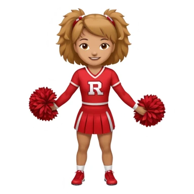 Rutgers full body Cheerleader sticker