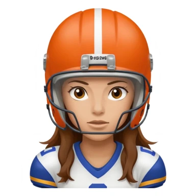 Long Haired Football Players, Female player sticker