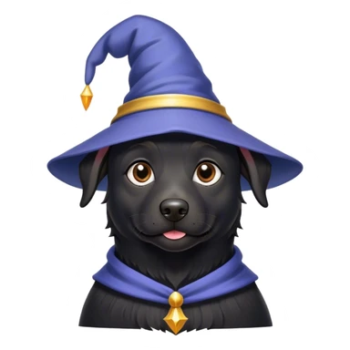 black dog Wizard sticker