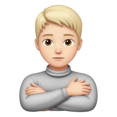 crossed arms around neck sticker