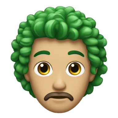 Hombre de pelo rizado y ojos verdes  sticker