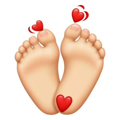kissing face with feet sticker