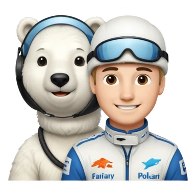 f1 driver polar bear sticker