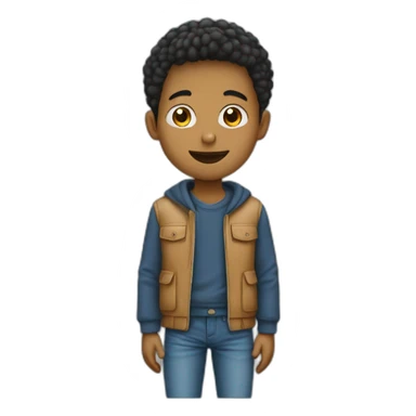 Un garçon qui a un bobo dans les jous sticker