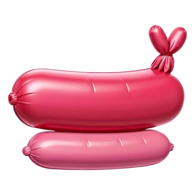   jeff koons style inflatable abstract SPAM MEAT  sausage art sculpture  sticker