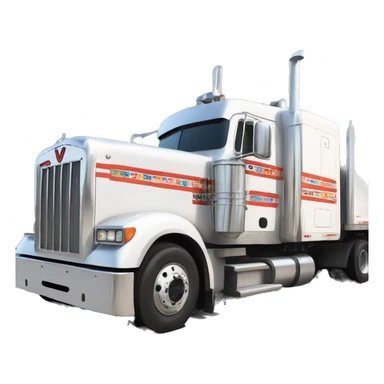 Semi truck with “PGS” letters on the side sticker