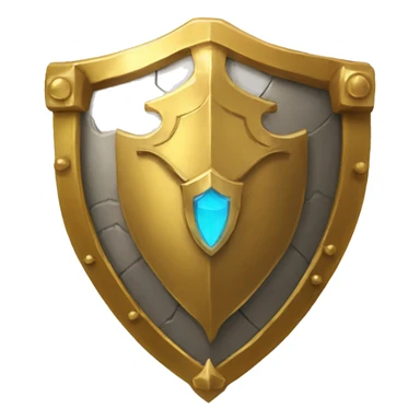 golden legendary paladin shield sticker