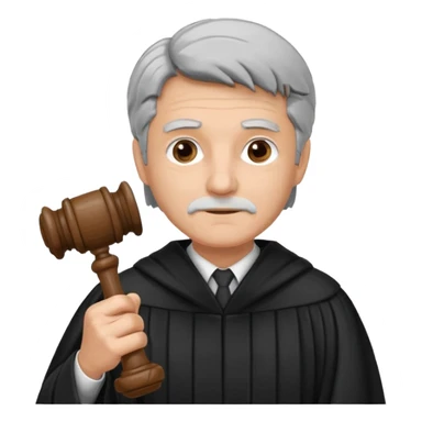 Judge Holding gavel  sticker