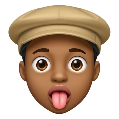 Negro con gorra sacando la lengua sticker