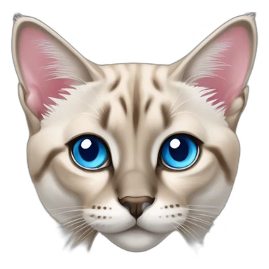 lynx-point-siamese-cat-blue-eyes-pink-nose sticker