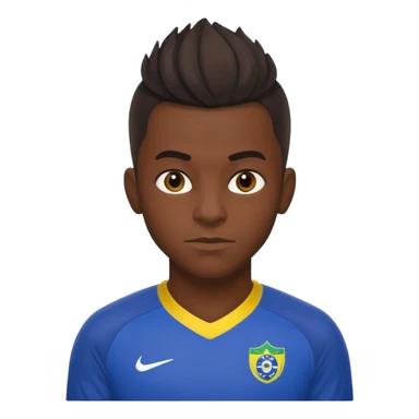 Brazilian black football player with eccentric haircut sticker