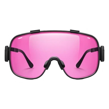 protective welding glasses with pink lenses, frameless design, safety eyewear sticker