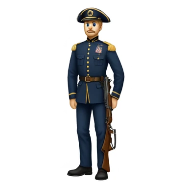 civil war usa military in full growth sticker