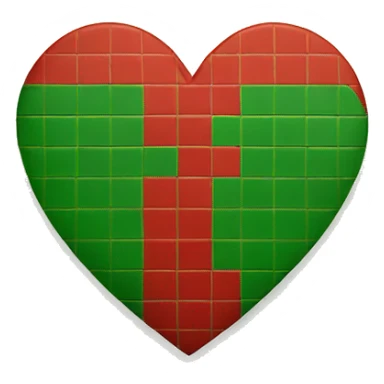 Just a simple Christmas heart with red and green tiles sticker