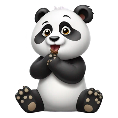 Panda blowing kisses sticker
