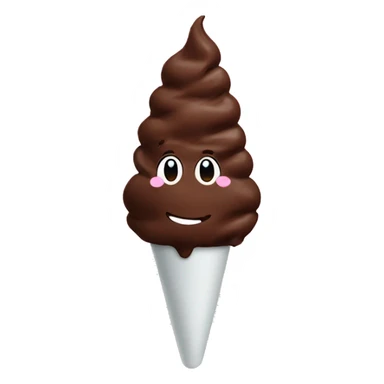 chocolate heart ice cream sticker